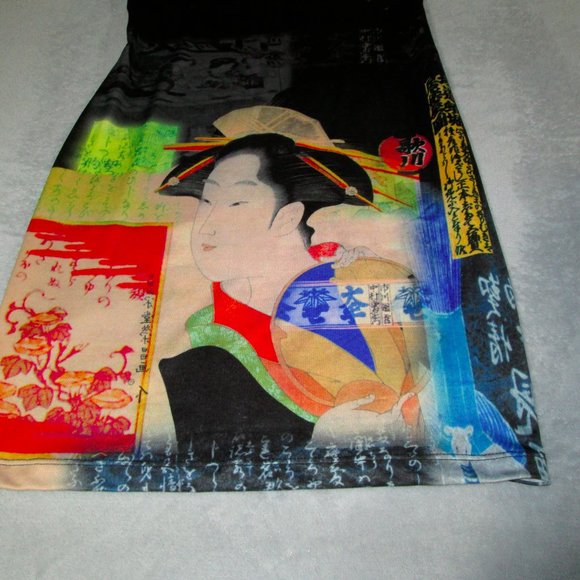 Japanese Pop Art Ukiyo-e Bodycon Dress - Picture 2 of 9